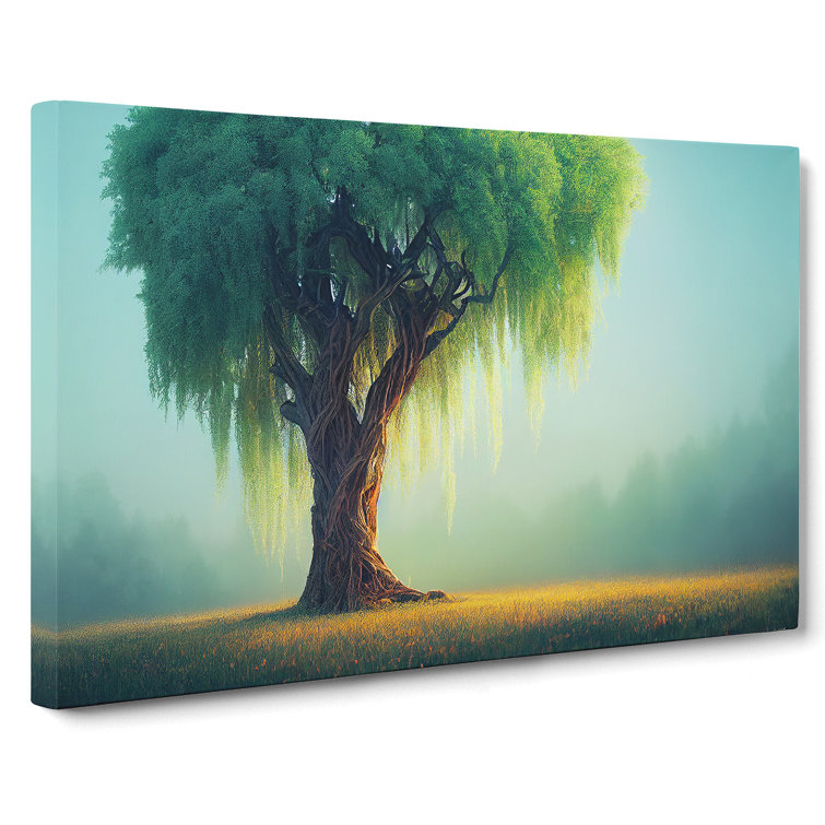 ClassicLiving Luxurious Weeping Willow Tree Wrapped Canvas Painting
